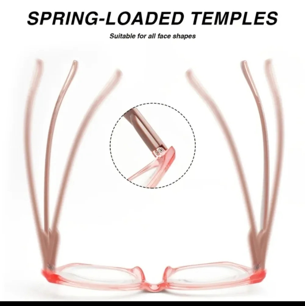 +3.50 Stylish Blush Pink with Tortoiseshell Accent Reading Glasses